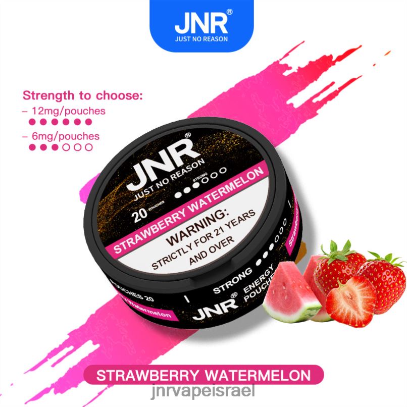 JNR VAPE NICOTINE CONTENT | שקיות אנרגיה של jnr אבטיח תות X0D02105