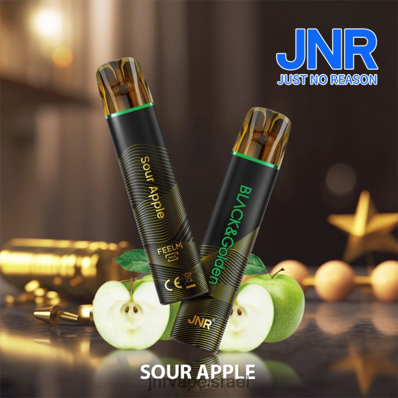 JNR VAPE ISRAEL | jnr black & gloden תפוח חמוץ X0D02282