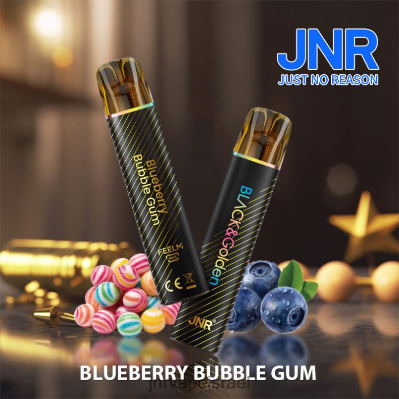 JNR VAPE JERUSALEM | jnr black & gloden מסטיק אוכמניות X0D02273