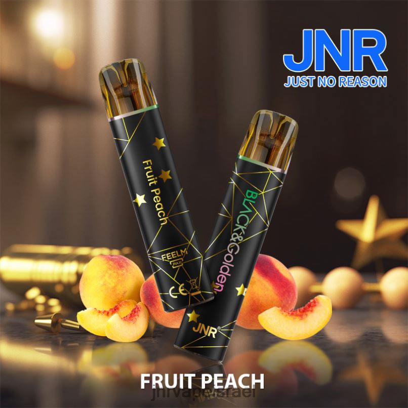 JNR VAPE NICOTINE CONTENT | jnr black & gloden פרי אפרסק X0D02275