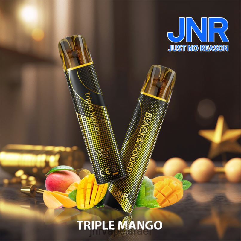 JNR VAPE NICOTINE CONTENT | jnr black & gloden מנגו משולש X0D02285