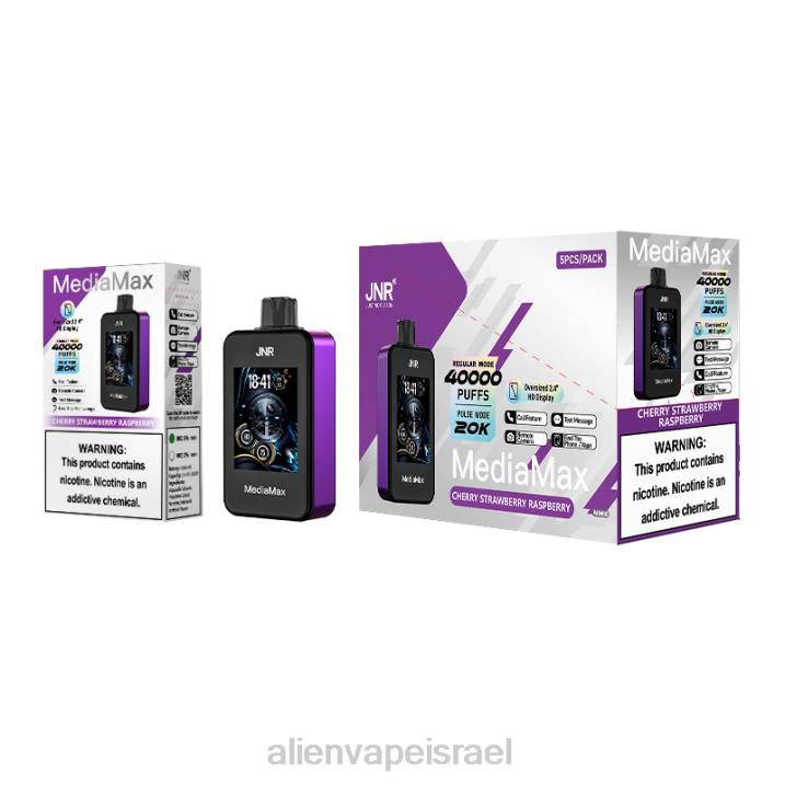 JNR MediaMax שאיפה של 40 אלף פטל תות דובדבן 4H6014 | JNR VAPE PODS
