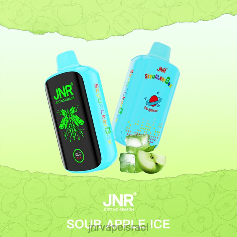 8VXZ843 JNR SKYWALKER קופסא קרח תפוח חמוץ | JNR VAPE PODS