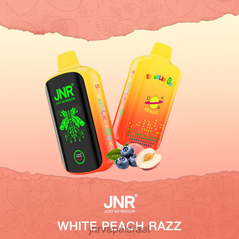 8VXZ852 JNR SKYWALKER קופסא אפרסק לבן razz | JNR VAPE JERUSALEM