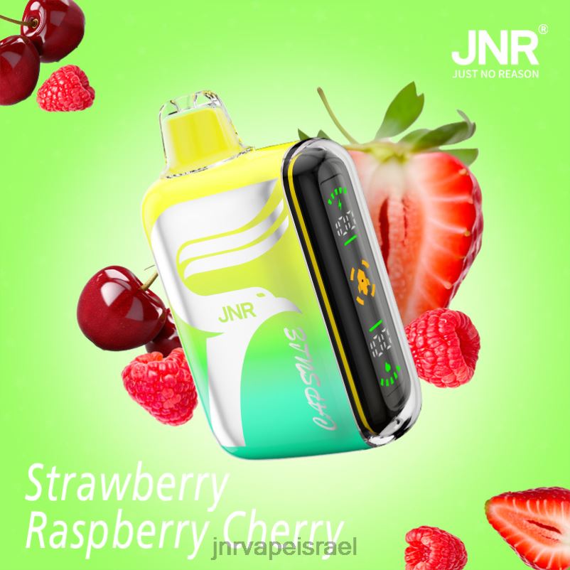 8VXZ869 JNR כּמוּסָה דובדבן פטל תות | JNR VAPES FACTORY