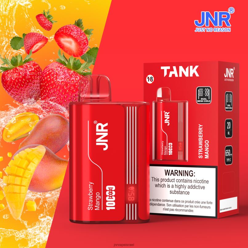 JNR VAPE NICOTINE CONTENT | טנק jnr מנגו תות X0D0225